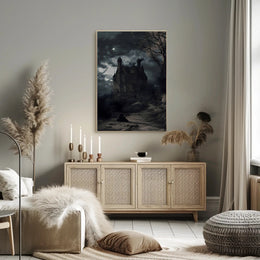 Haunted Castle in Moonlight Fantasy or Mythology Poster PosterGoat