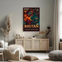 Bhutan Spirit Adventure Travel Poster PosterGoat