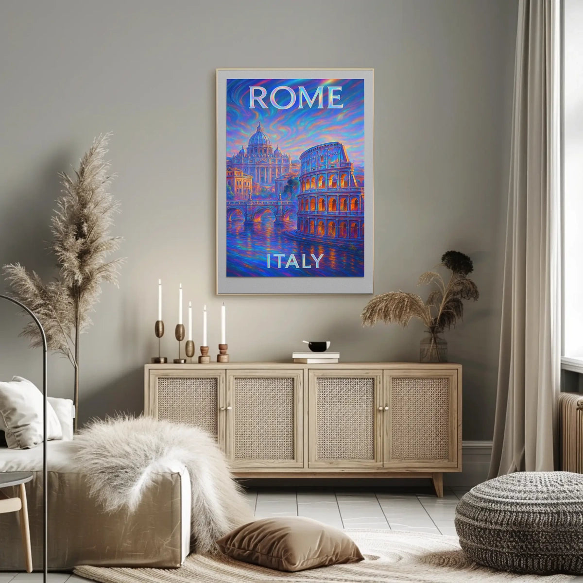 Rome, Italy A Vibrant Dreamscape Poster
