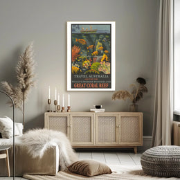 Vibrant Underwater Adventure Great Coral Reef Australia Travel Poster