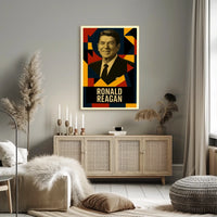 Ronald Reagan 40th President of the United States Abstract Pop Poster