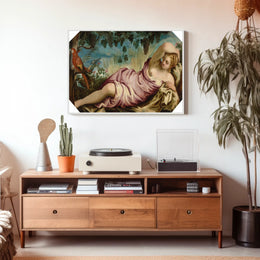 Renaissance Art Scene with Parrot and Nature - Artistic Poster