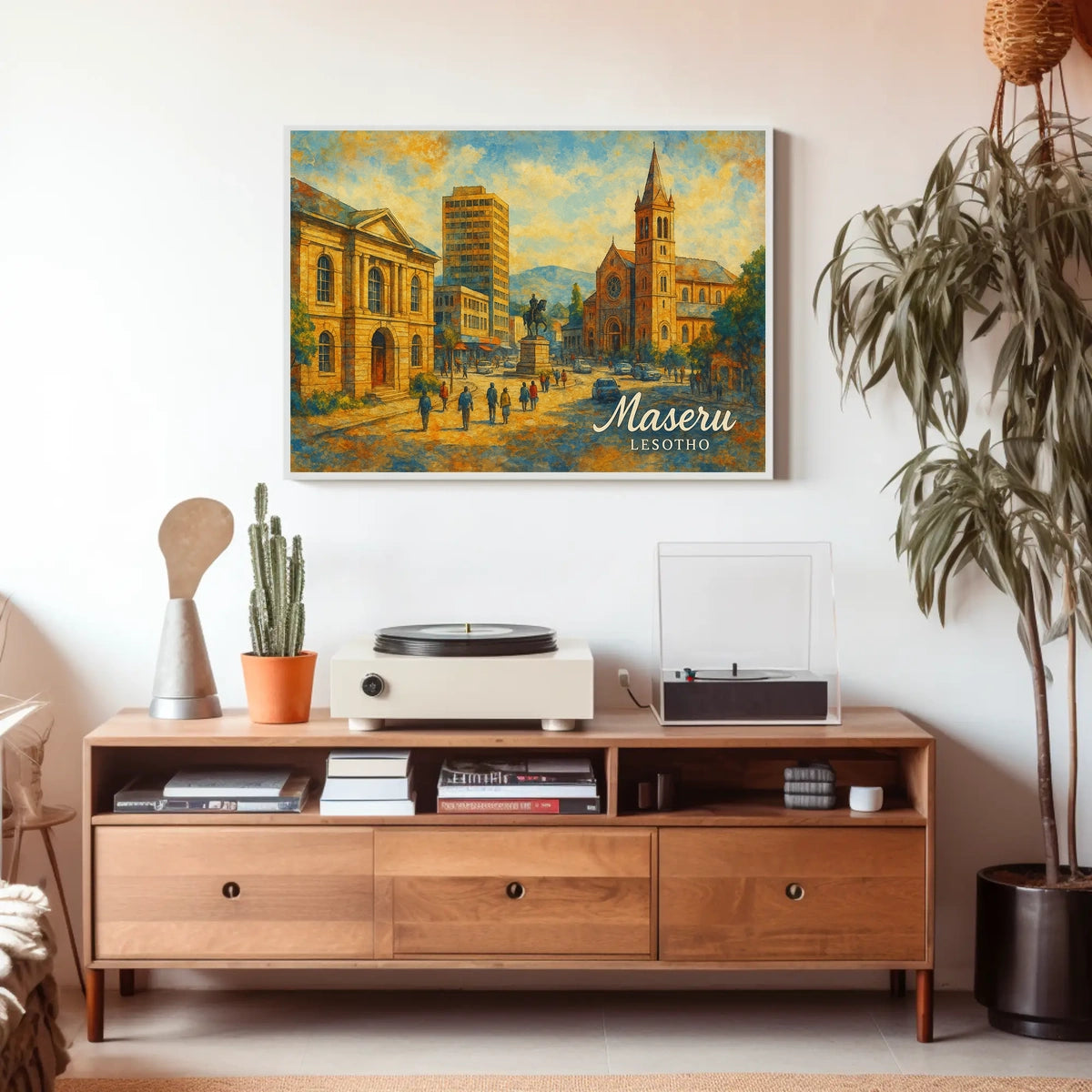 Maseru Cityscape Realism Wanderlust Poster