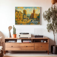 Maseru Cityscape Realism Wanderlust Poster