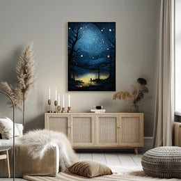 Starry Night Reflection Poster PosterGoat