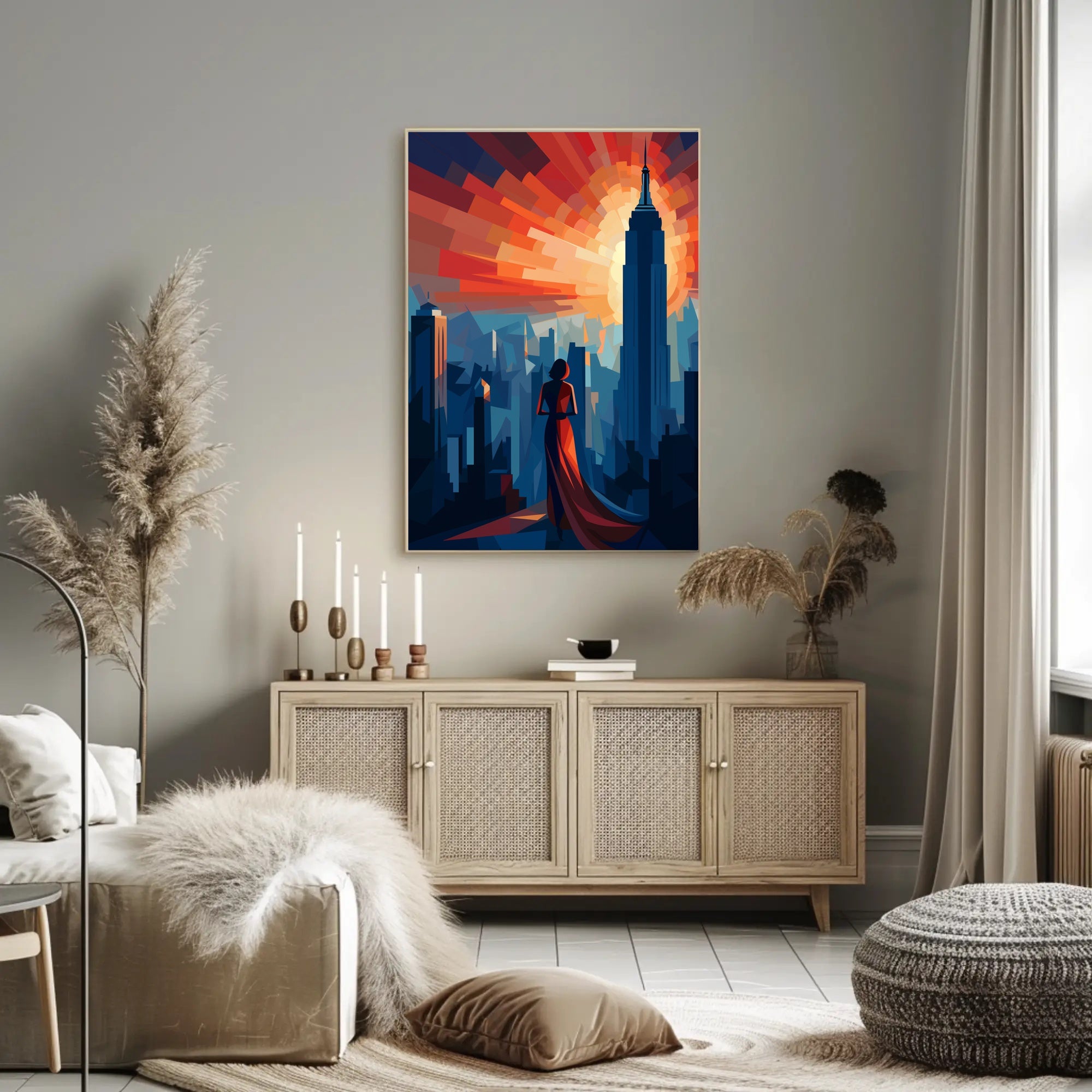 Cityscape At Sunset Poster