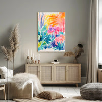 Tropical Watercolor Jungle - Abstract, Artistic, or Pop Culture Poster