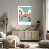 Venetian Waterways: Vintage Travel Poster