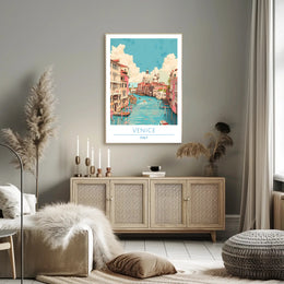 Venetian Waterways: Vintage Travel Poster