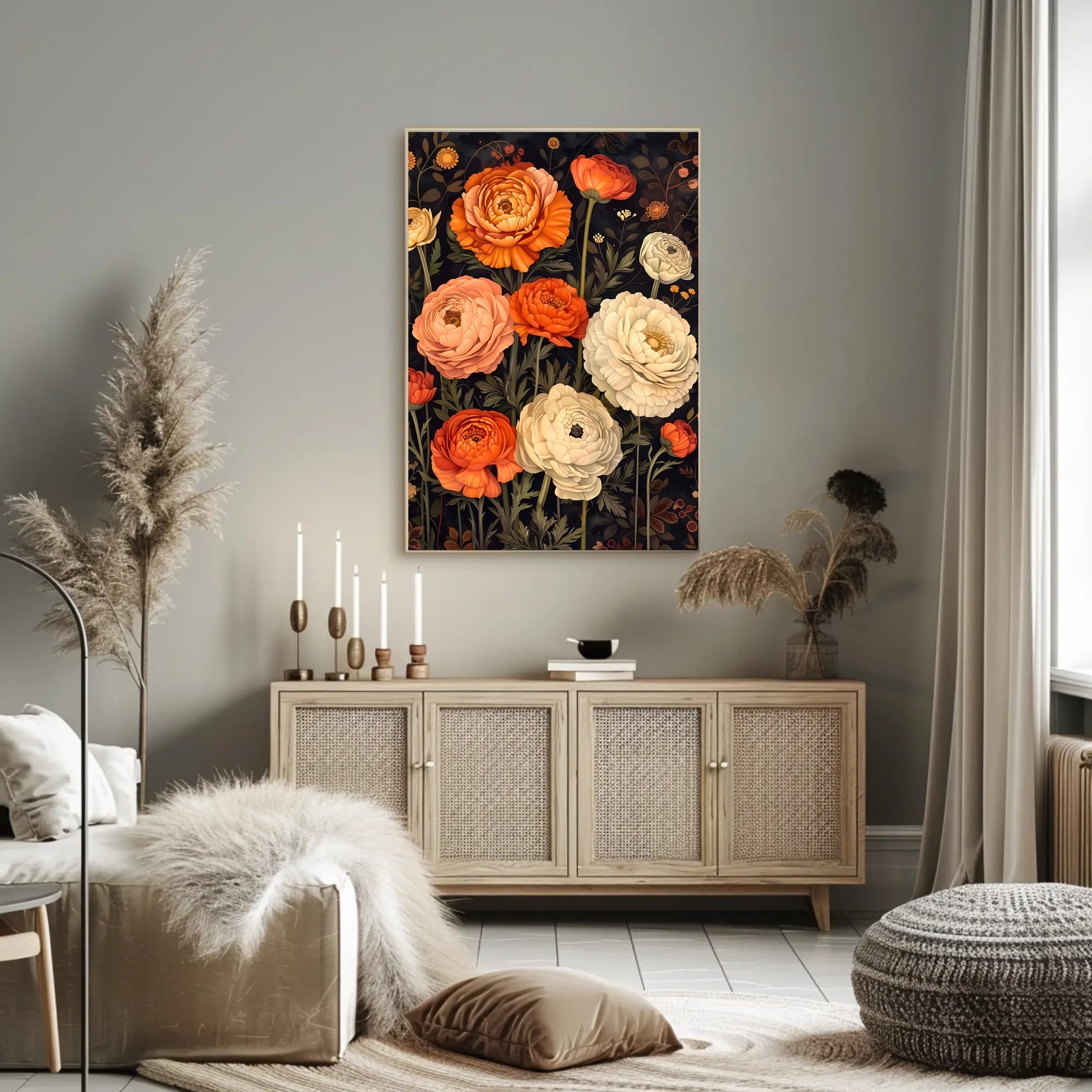 Floral Elegance Wall Art Print for Home Decor