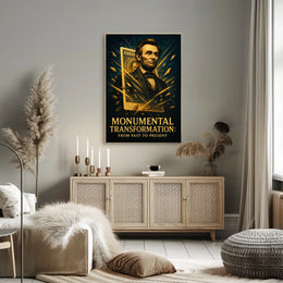 Abraham Lincoln 3d Pop Poster