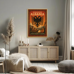 Explore Albania's Beauty in Patriotic Travel Poster