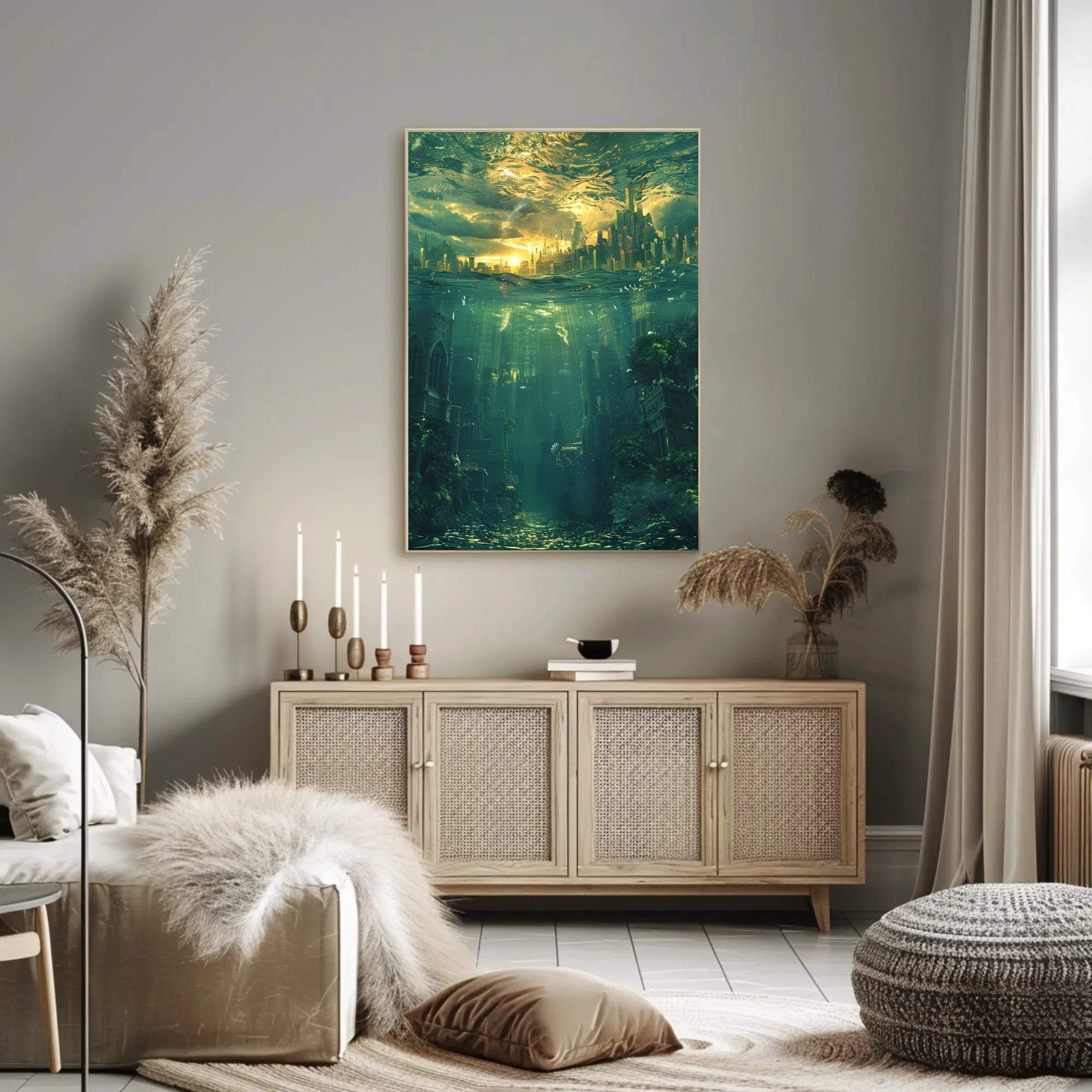 Futuristic Cityscape Poster PosterGoat