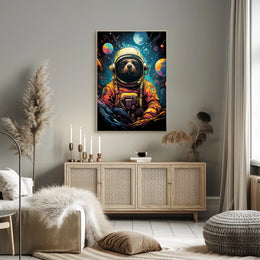 Cosmic Canine Adventure Poster