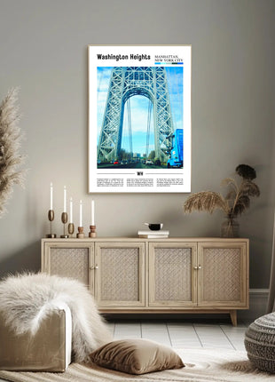 Washington Heights New York Landmark Travel Poster