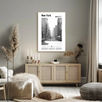 New York City Black And White Poster Modern Wall Art