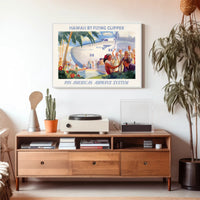 Hawaii Air Travel Vintage Poster by Pan American Airways Travel Poster