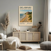Delaware First State Highlights Wall Art Print PosterGoat