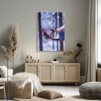 Winter Squirrel Feast Poster