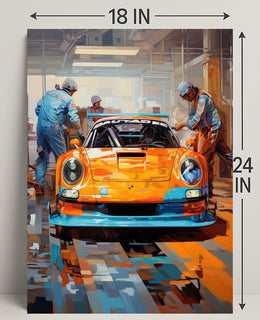 Racing Pit Stop Poster PosterGoat