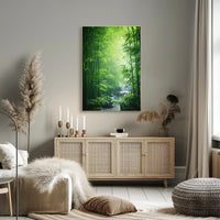 Enchanting Bamboo Grove in East Asian Heritage Poster