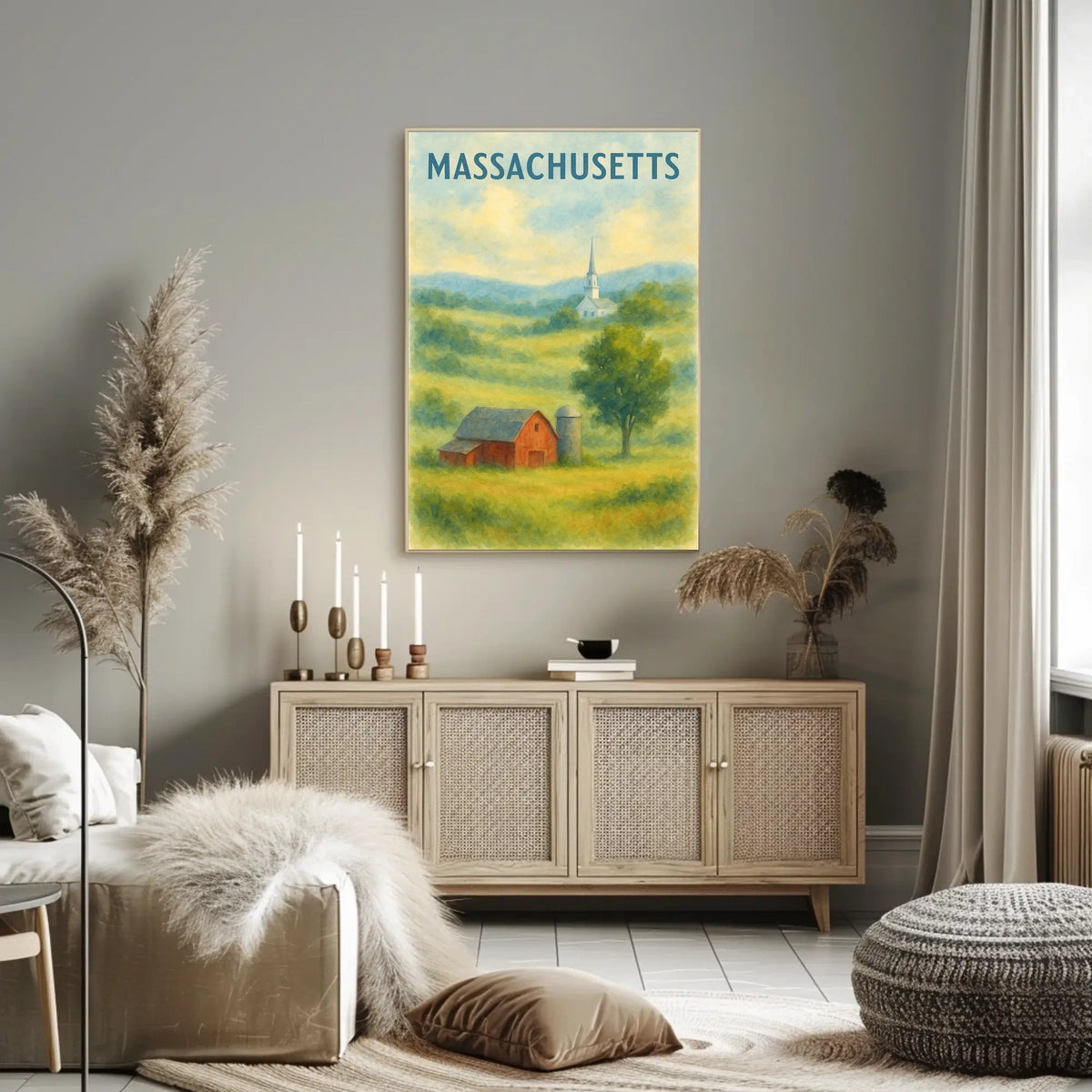Scenic Massachusetts Landscape Poster