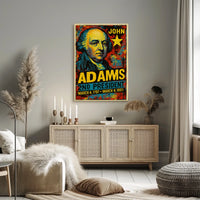 John Adams 2nd President of the United States Graffiti Pop Art Poster