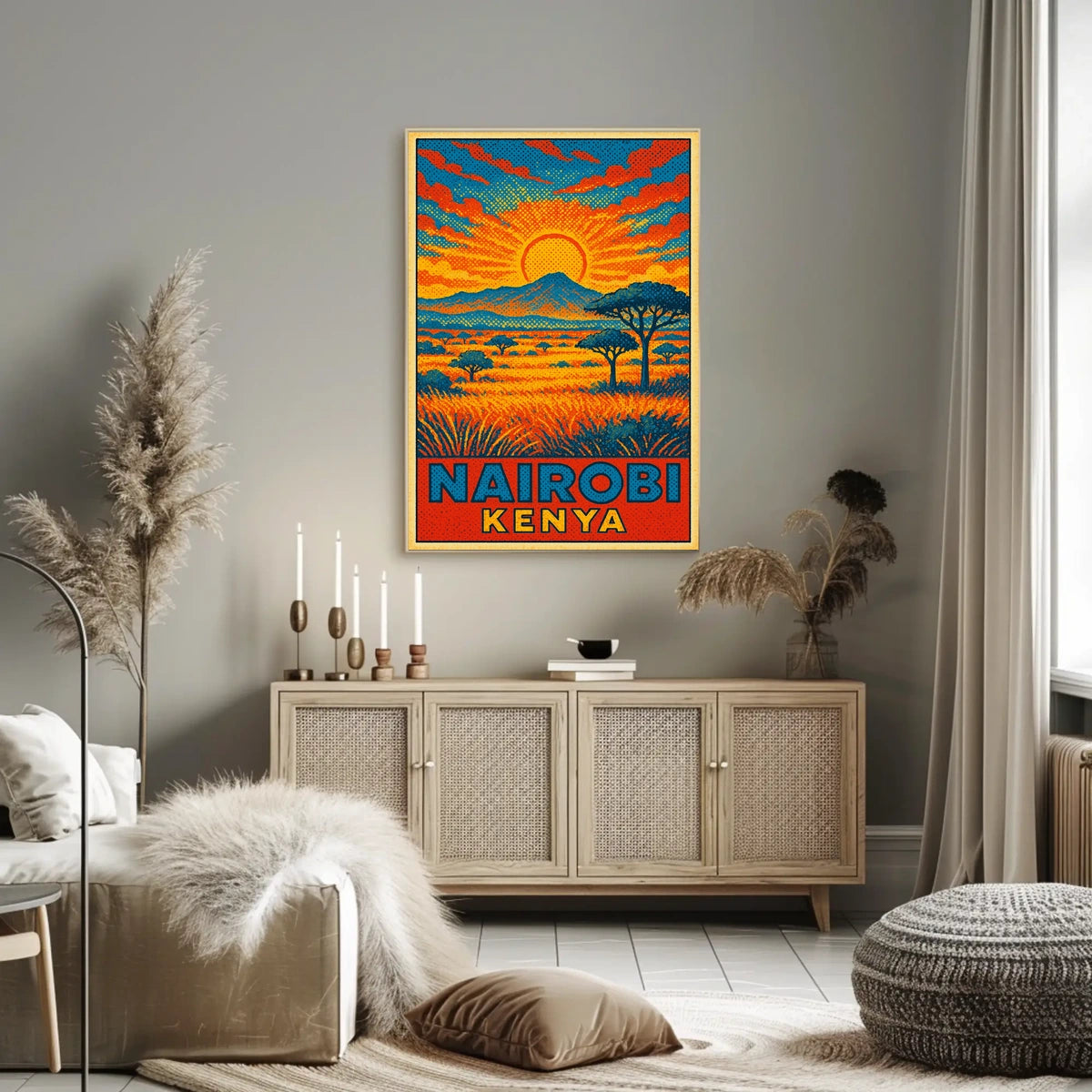 Nairobi, Kenya Vibrant Landscape Poster