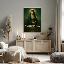 St. Dymphna Guardian of Mental Health Poster PosterGoat