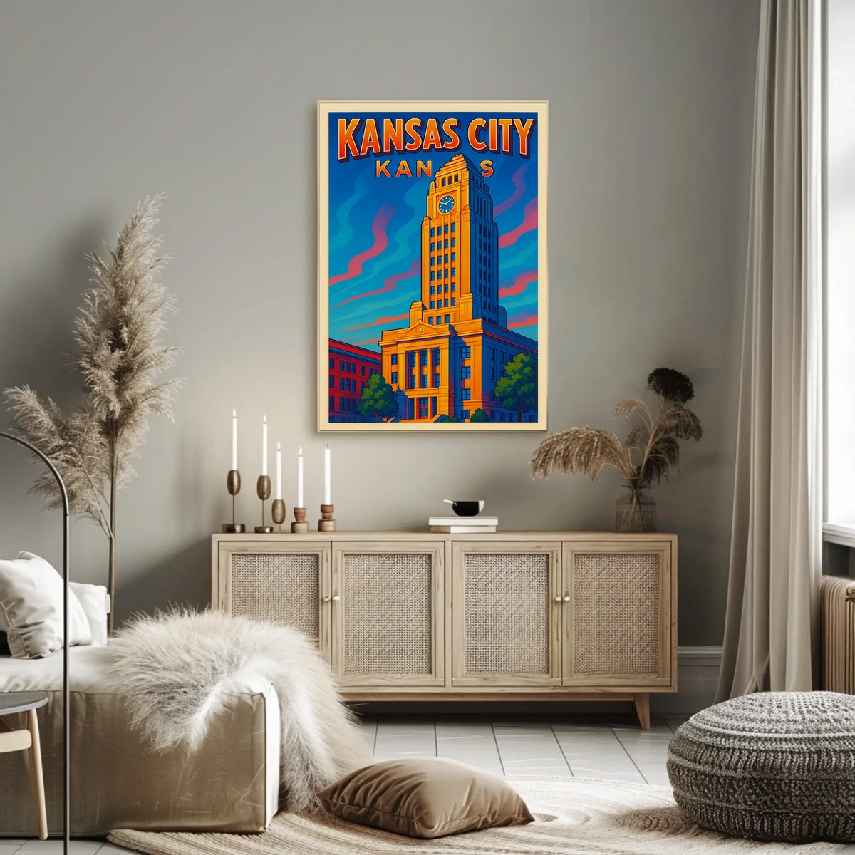 Kansas City Skyline Poster