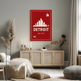 Detroit Skyline Poster PosterGoat