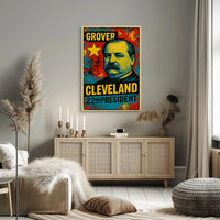 Grover Cleveland 22nd President of the United States Graffiti Pop Art Poster
