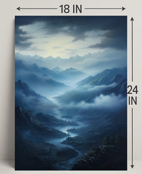 Mystical Mountain Valley Poster