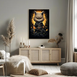 Warrior Cat In A Fantasy Realm Poster