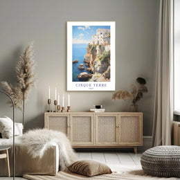 Cinque Terre Coastal Serenity Travel Poster PosterGoat