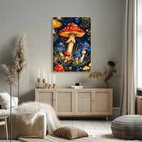 Mushroom Magic: Enchanted Forest Fantasy Art Poster