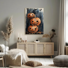 Haunted Halloween Pumpkins Poster