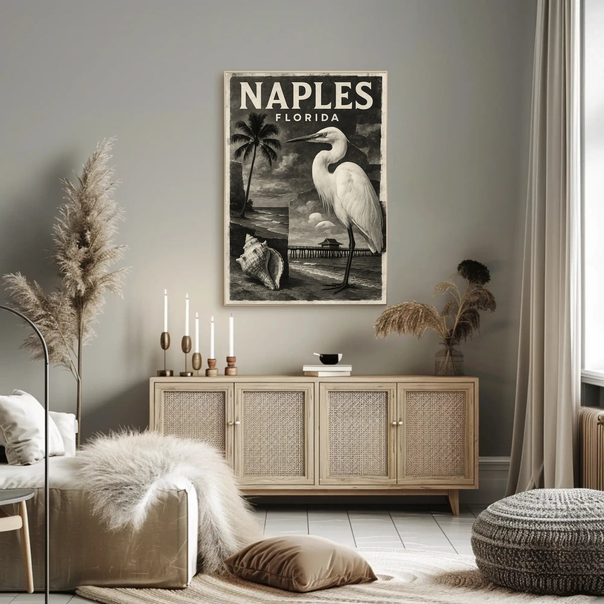 Naples Florida Coastal Serenity Poster Wall Art Beachside