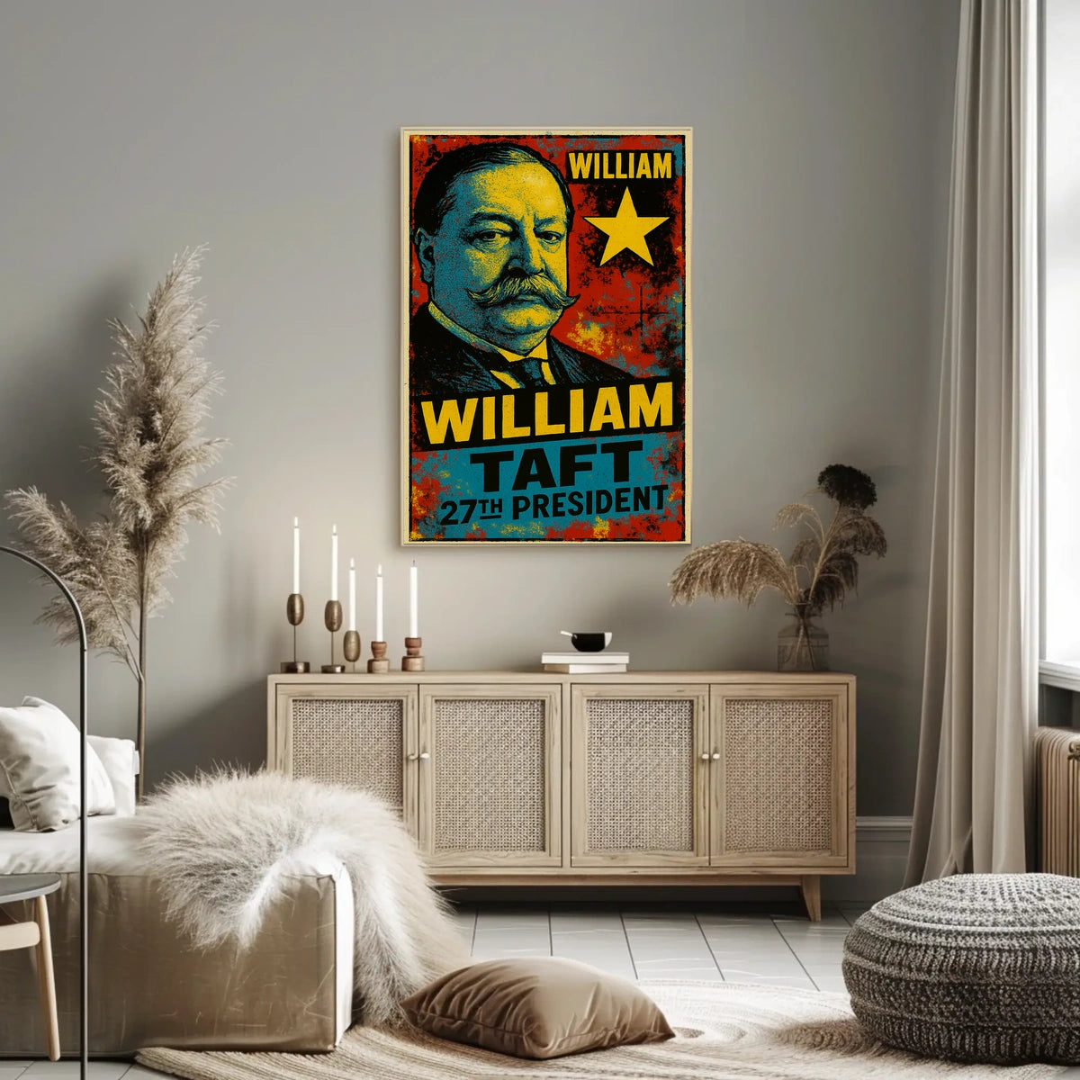 William Howard Taft 27th President of the United States Graffiti Pop Art Poster