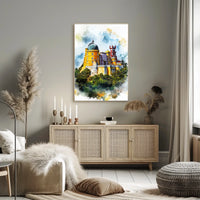 Portugal Sintra Pena Palace Bright Colorful View Poster