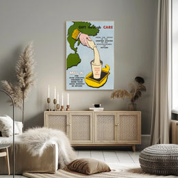 Humanitarian Aid Milk Initiative Vintage Educational or Infographic Poster PosterGoat