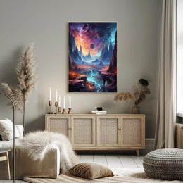 Fantastical Cosmic Journey Futuristic Sci-Fi Poster