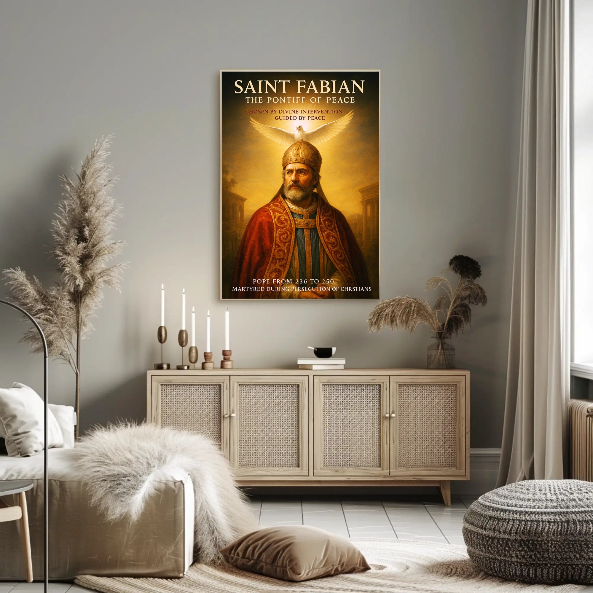 Saint Fabian The Pontiff of Peace Poster PosterGoat