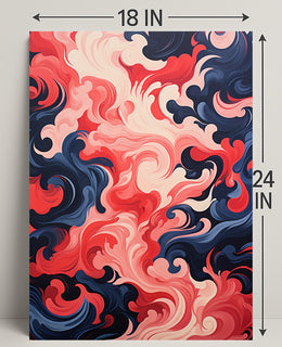 Swirling Abstract Waves Abstract Poster