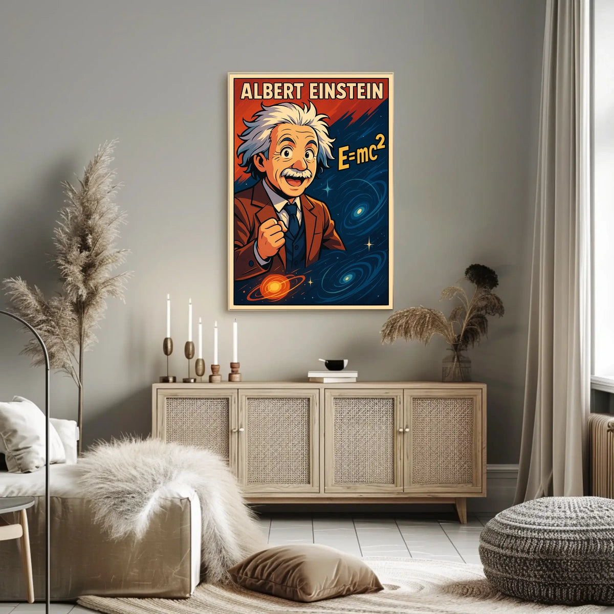 Albert Einstein Vintage Theoretical Portrait Poster