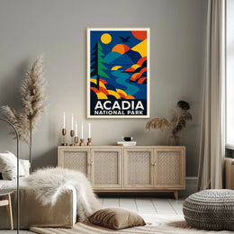 Acadia National Park Scenic Vintage Wanderlust Poster