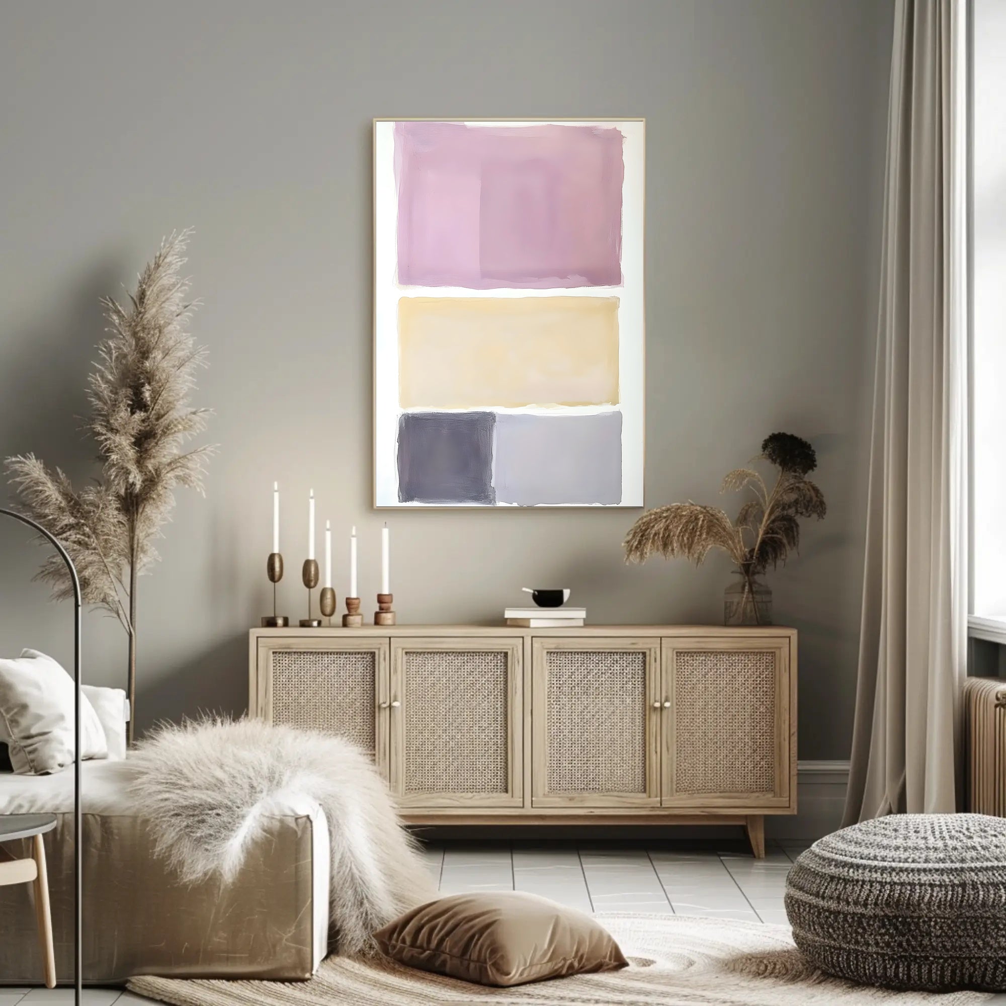 Abstract Color Blocks Modern Wall Art Print