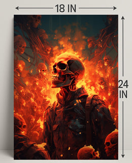 Inferno Of Skulls Poster