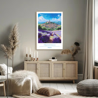 Picturesque Lavender Fields in Provence Travel Poster