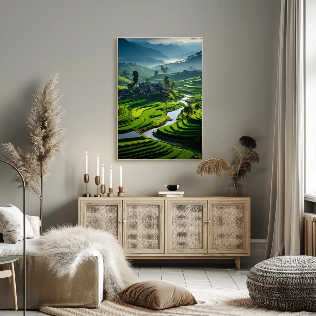 Serene Terraced Landscapes Poster